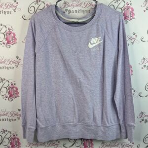 Nike sweater pull over lilac Light Purple Crewneck Sweatshirt white logo